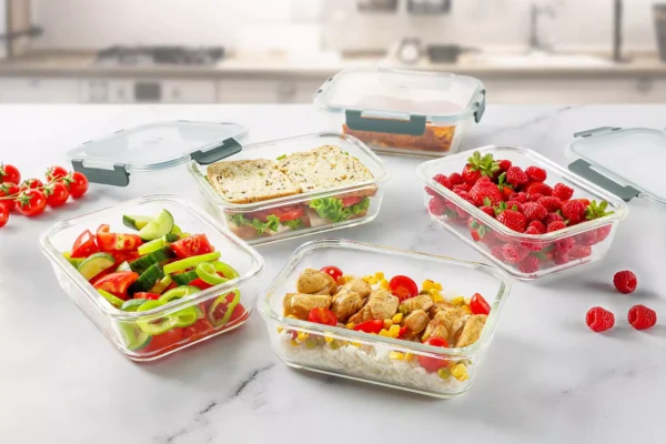 VonShef 10pc Glass Food Storage Containers