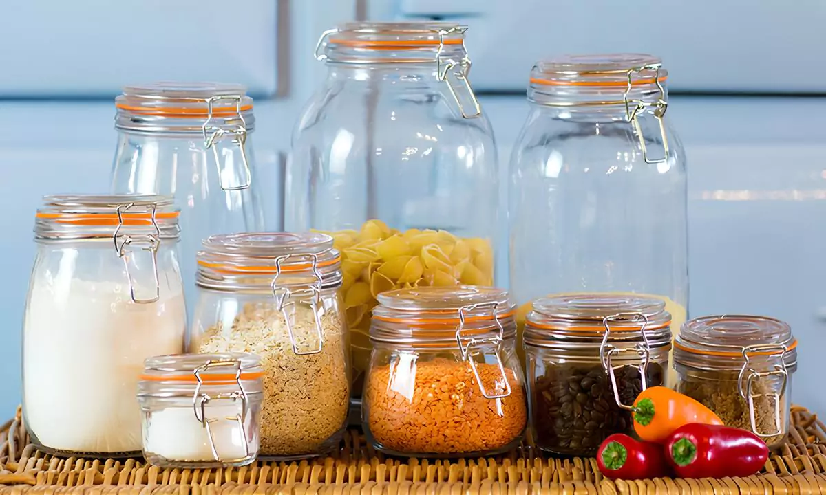 Argon Tableware 1L Glass Storage Jars